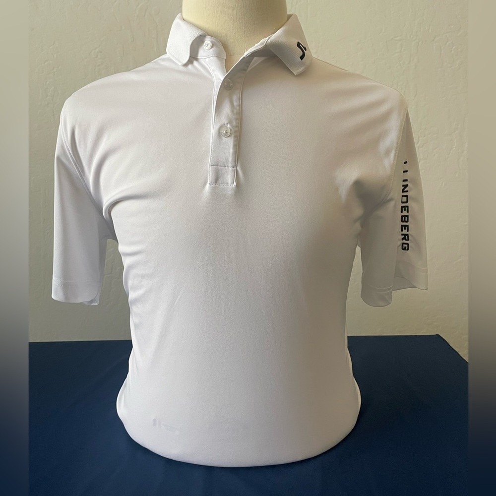 J. Lindeberg - Medium Reg Fit, White, Black Accents